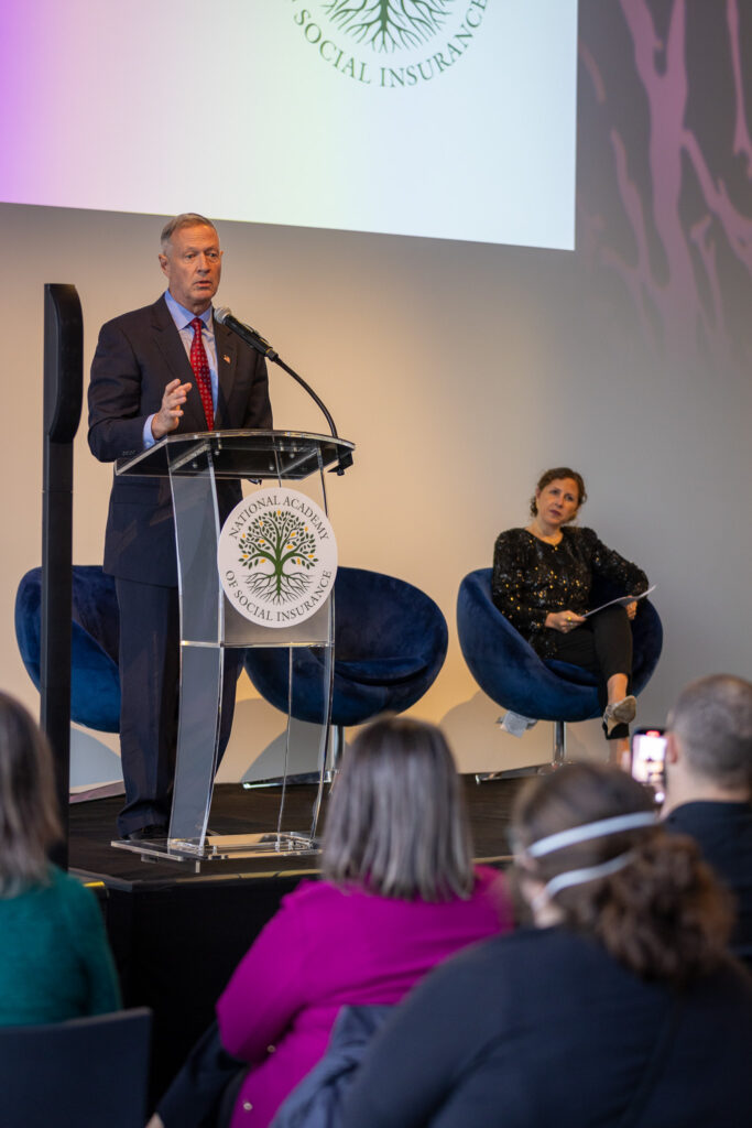 Academy CEO Rebecca Vallas and special guest SSA Commissioner Martin O'Malley opened the program with a toast to our 2024 honorees and a tribute to Academy founder Bob Ball, whose legacy we honor each year with the annual Robert M. Ball award.